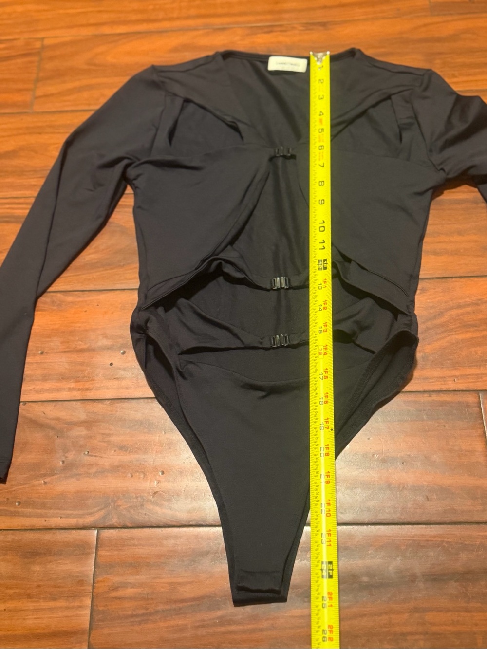 IAMNOTBASIC Long-Sleeve Cutout Bodysuit in Black - Picture 9 of 9